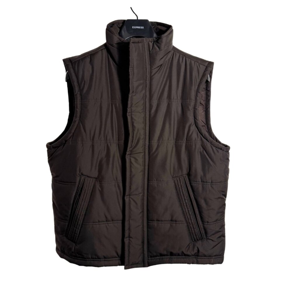 Sonoma Life + Style Men’s Medium Brown Puffer Vest